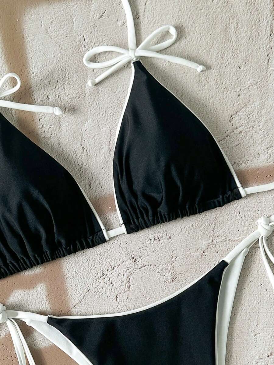 Kırmızı Leopard String Bikini Takımı