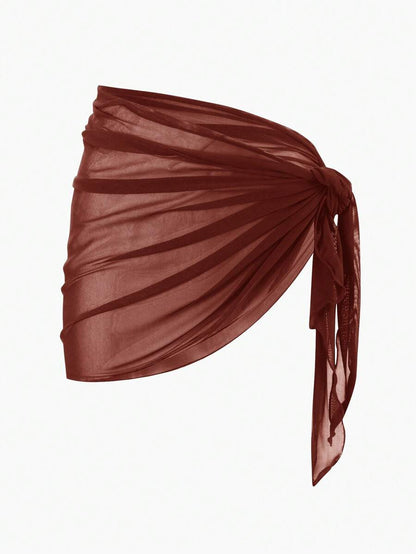 Coastal Sheer Sarong Etek – Bağlamalı Plaj Cover-Up