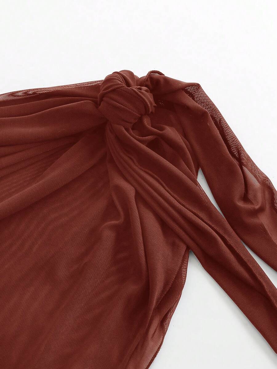 Coastal Sheer Sarong Etek – Bağlamalı Plaj Cover-Up