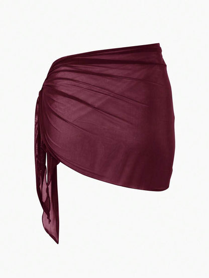 Coastal Sheer Sarong Etek – Bağlamalı Plaj Cover-Up