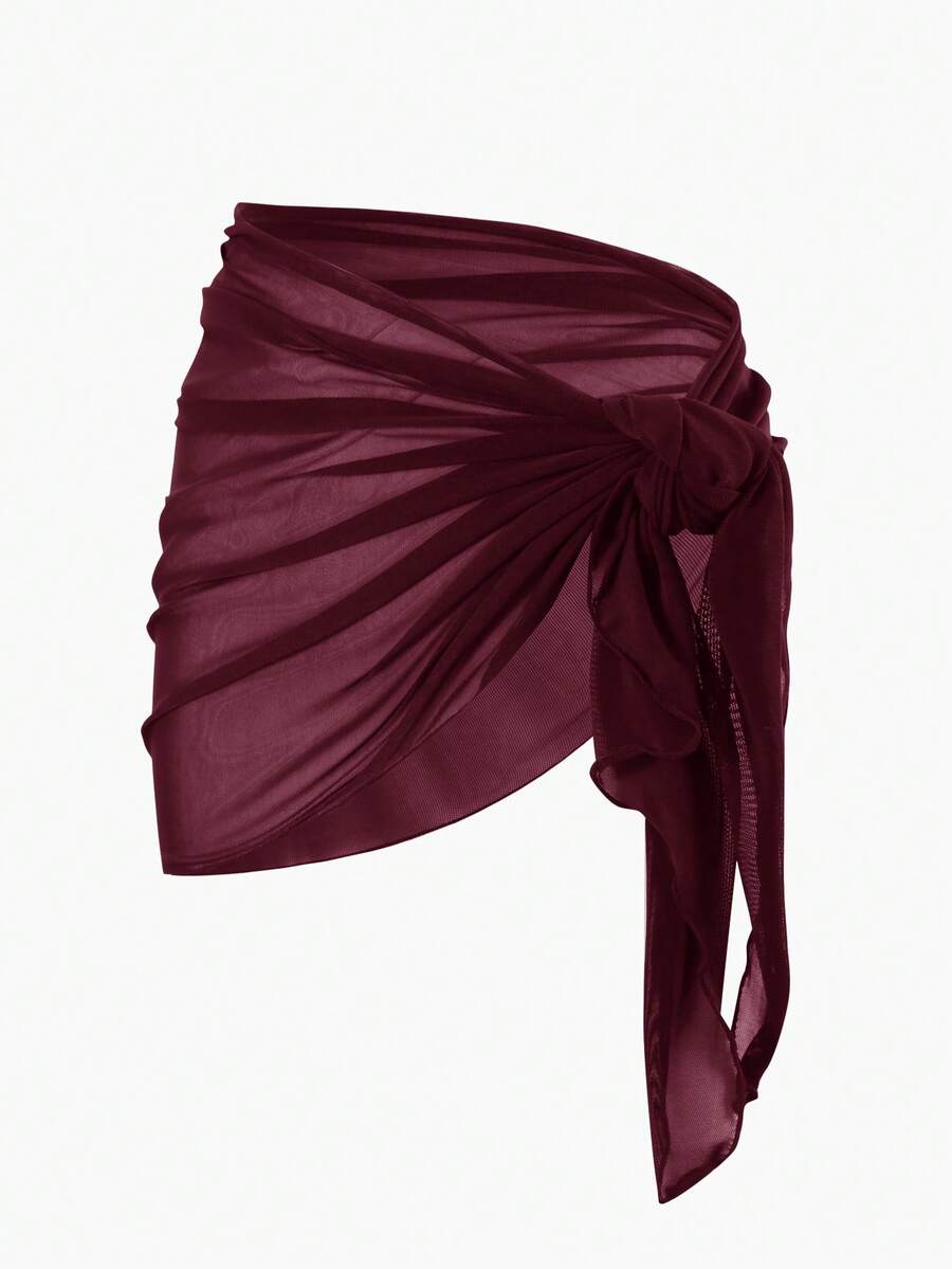 Coastal Sheer Sarong Etek – Bağlamalı Plaj Cover-Up