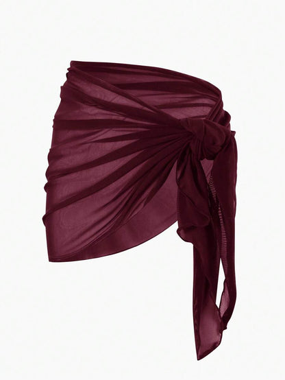 Coastal Sheer Sarong Etek – Bağlamalı Plaj Cover-Up