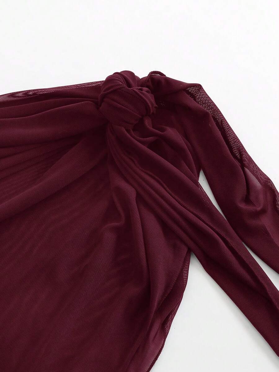 Coastal Sheer Sarong Etek – Bağlamalı Plaj Cover-Up