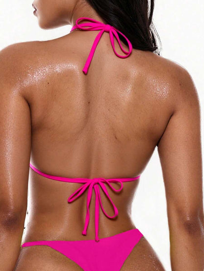 Swim Basics Seksi Düz Renk Askılı Bikini Üstü