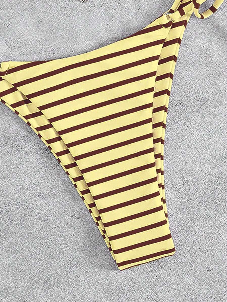 Marine Stripe Triangle Bikini Seti