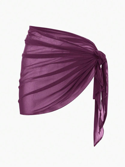 Coastal Sheer Sarong Etek – Bağlamalı Plaj Cover-Up