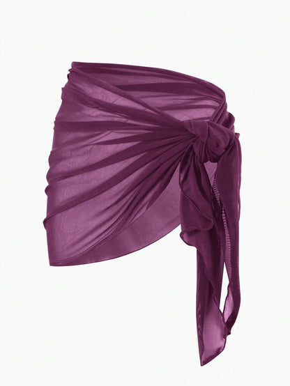 Coastal Sheer Sarong Etek – Bağlamalı Plaj Cover-Up