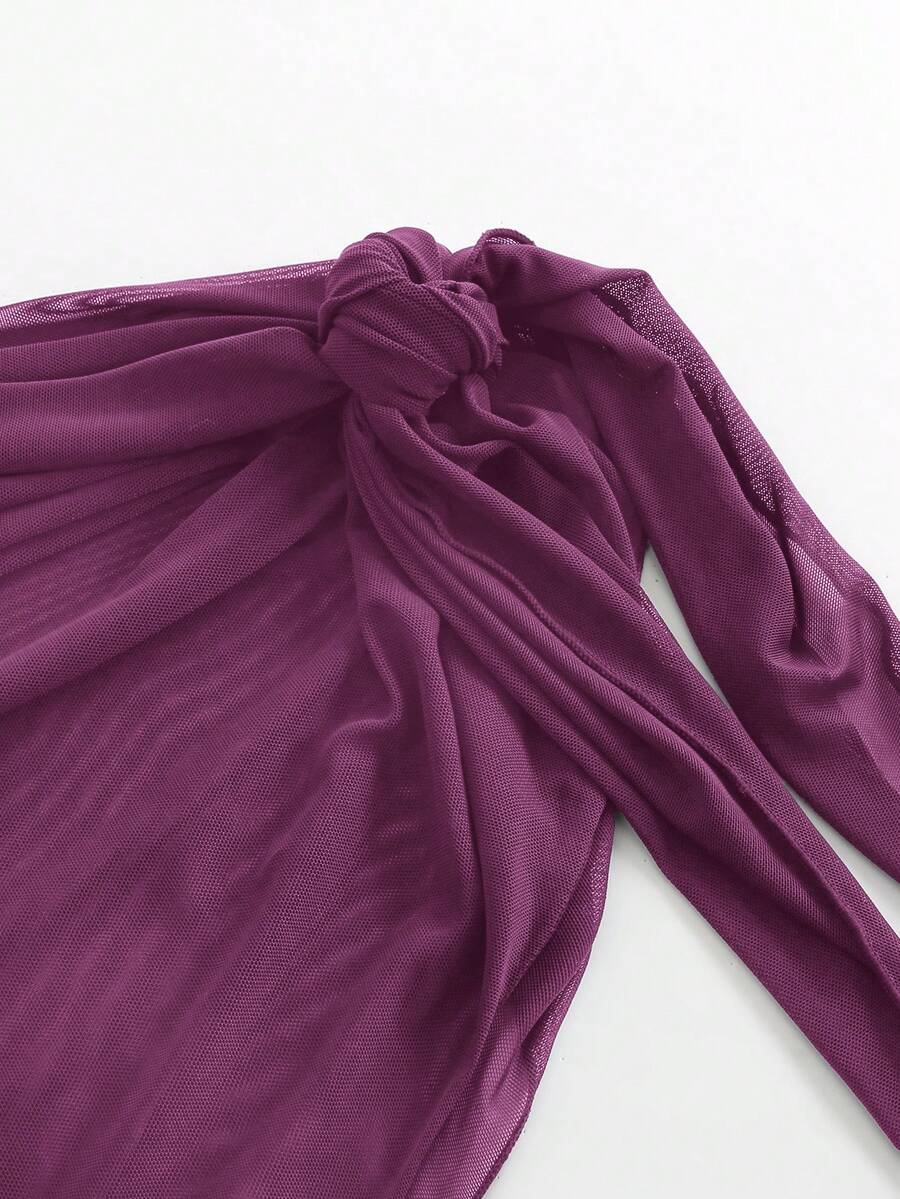 Coastal Sheer Sarong Etek – Bağlamalı Plaj Cover-Up