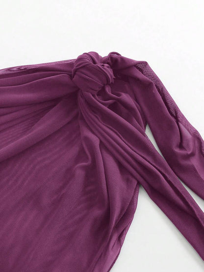 Coastal Sheer Sarong Etek – Bağlamalı Plaj Cover-Up