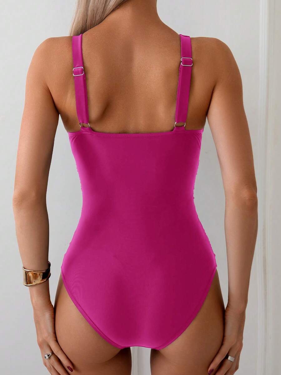 Classic Wrap Swimsuit – Drapeli Tek Parça Mayo