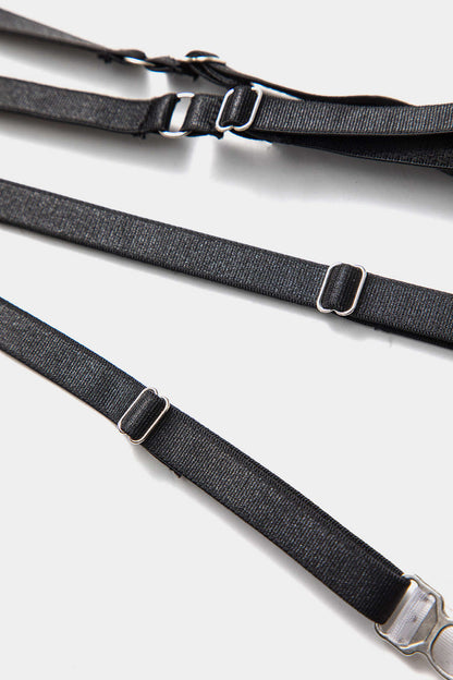 Dantel Nakışlı Çapraz Detaylı Bustiyer Jartiyer Takımı