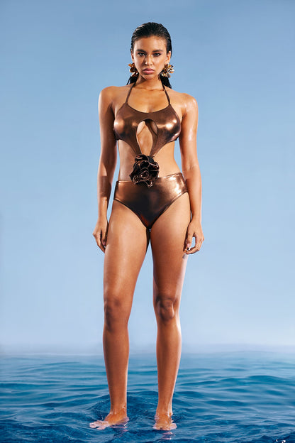 Yette Çiçek Desenli Kesik Mayo