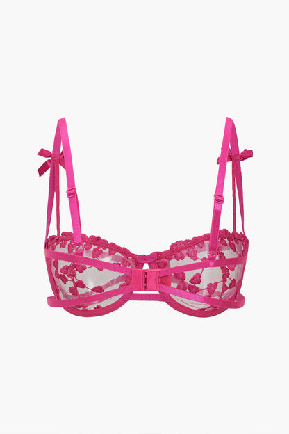 Dantel Nakışlı Bustier Kemerli Lingerie Jartiyer  Seti