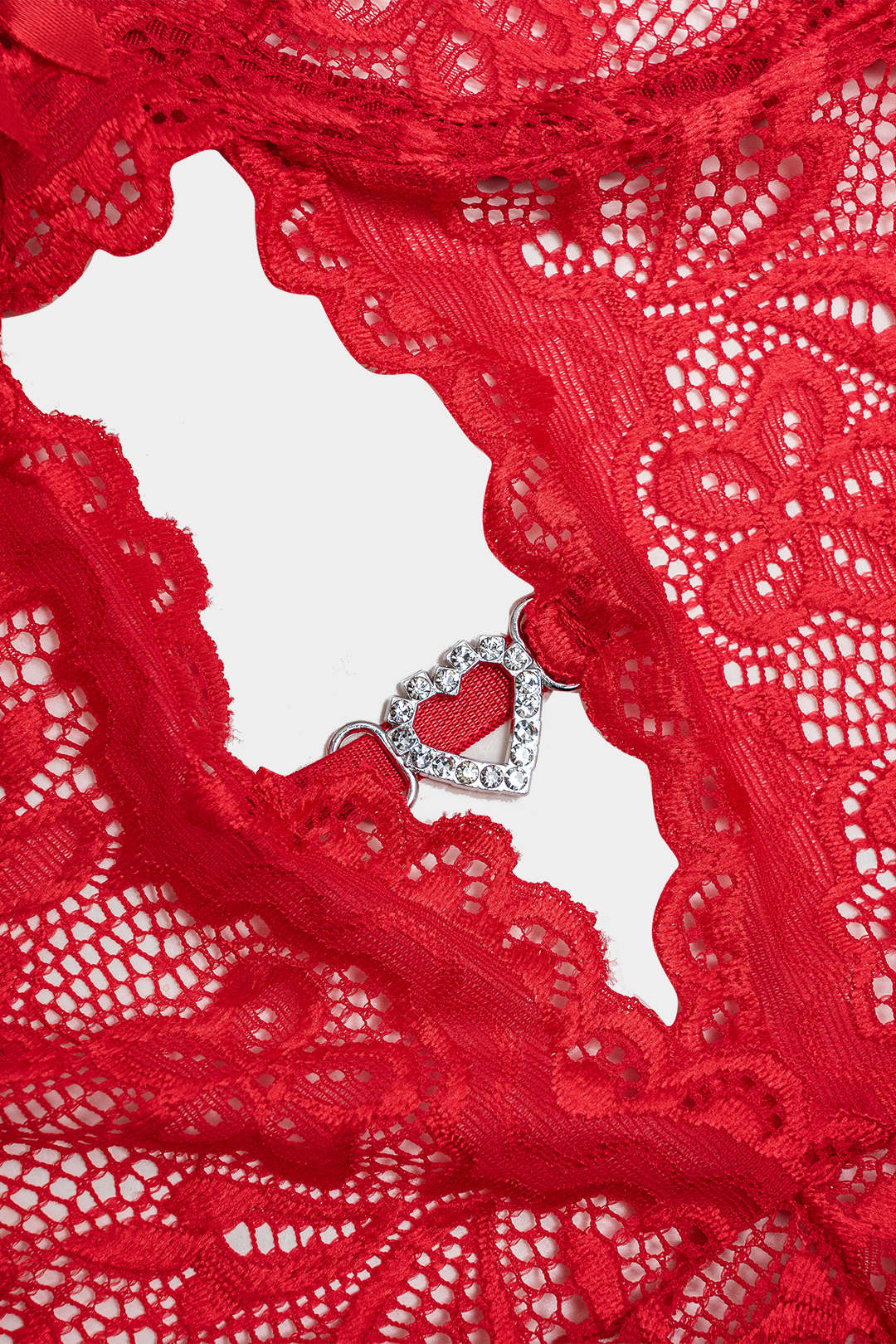 Dantel Cutout  Sırtı Açık İç Giyim Jartiyer Seti