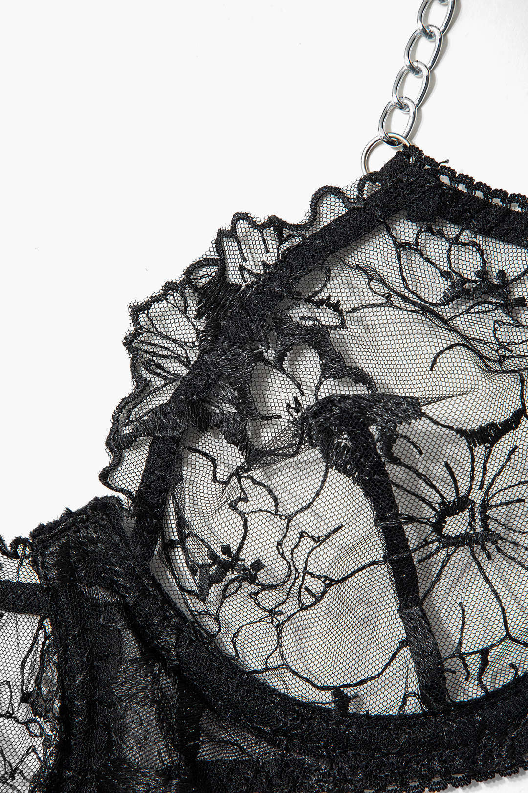 Tül Zincir Çapraz Detaylı Jartiyer Takımı