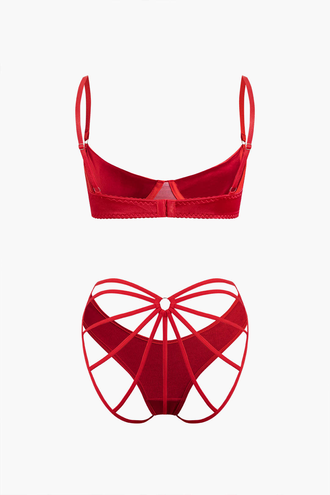 Saten Dekolteli İki Parçalı İç Giyim Takımı