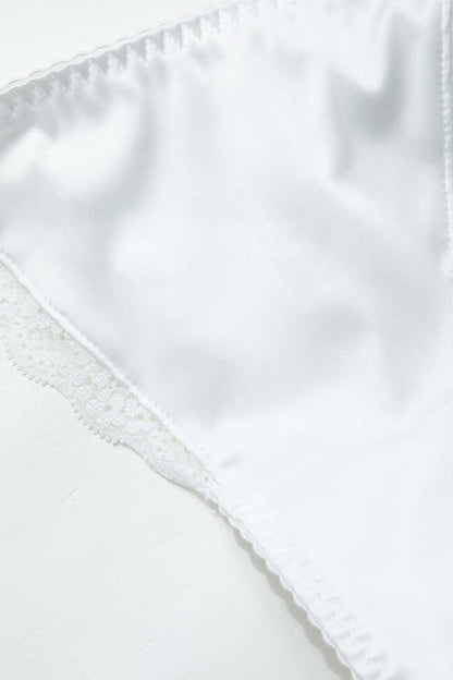 Saten Dantel Detay Büstiyer İki Parçalı İç Giyim Takımı