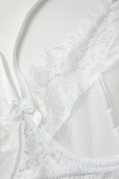 Dantel Şeffaf Jartiyer Takımı