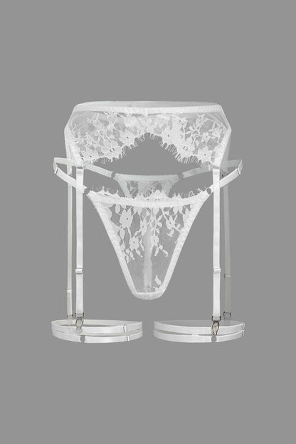 Dantel Şeffaf Jartiyer Takımı