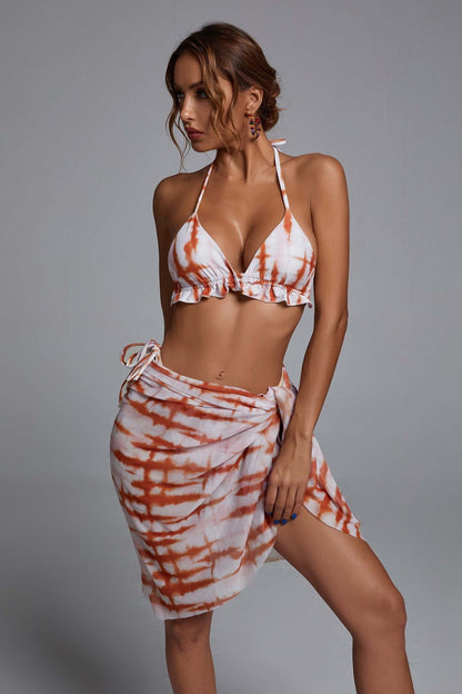 Orelie Desenli Üç Parça Bikini Seti