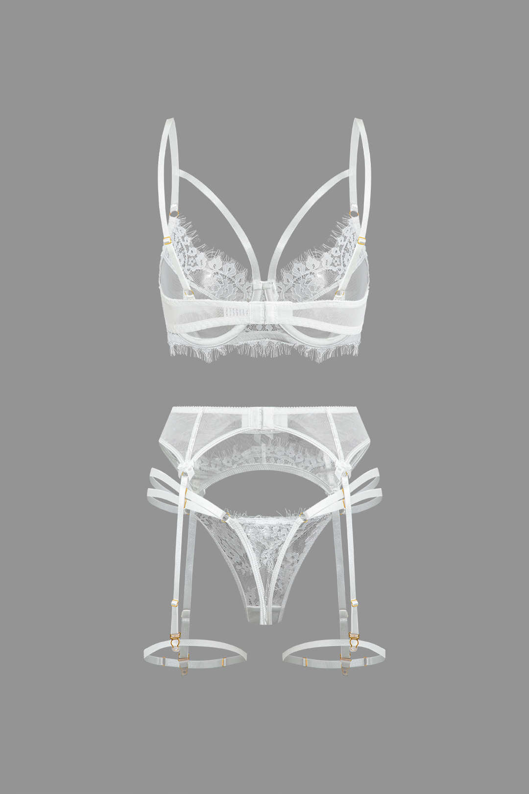 Dantel Şeffaf Jartiyer Takımı