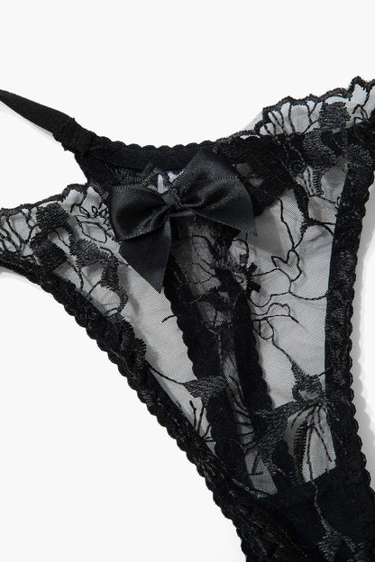 Dantel Nakışlı Volan Detaylı Jartiyer Takımı