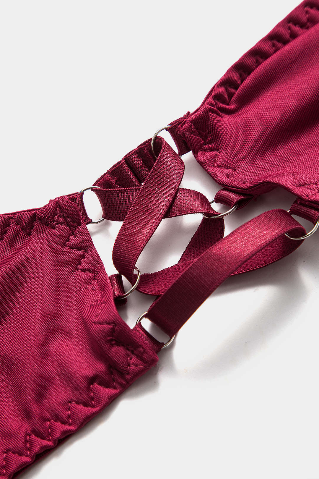 Choker Bağlama Lingerie Jartiyer  Seti ve Eldiven