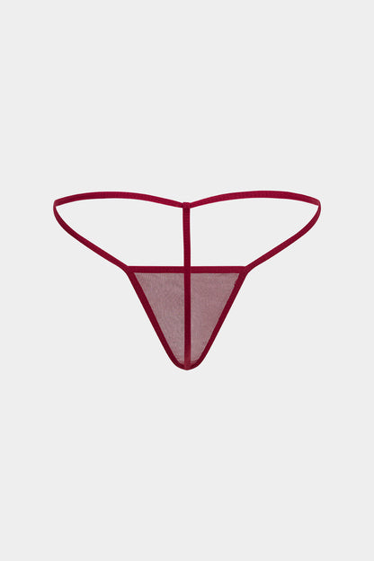 Dantel Şeffaf Bustiyer Slip Gece Elbisesi ve Külot Seti