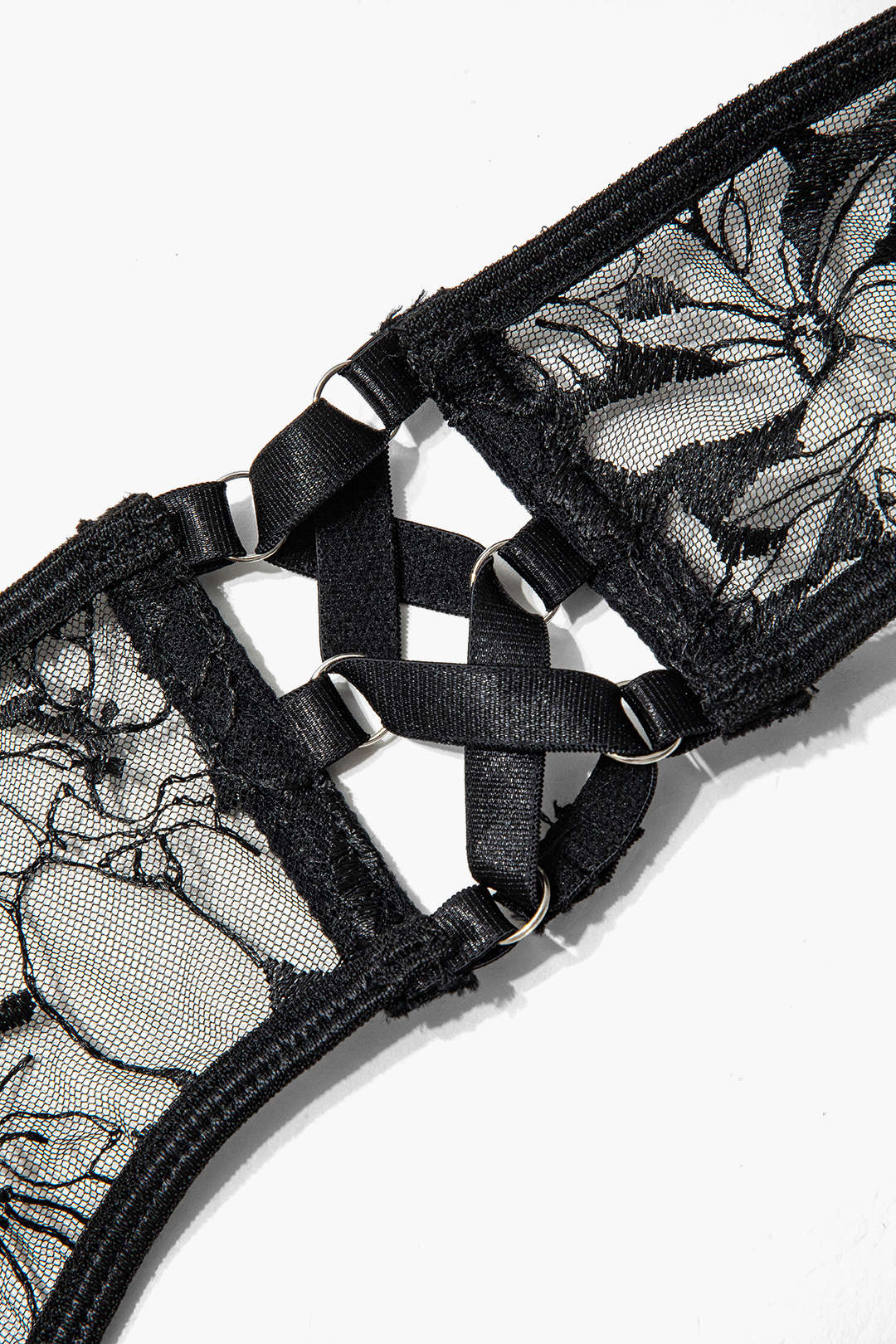 Tül Zincir Çapraz Detaylı Jartiyer Takımı