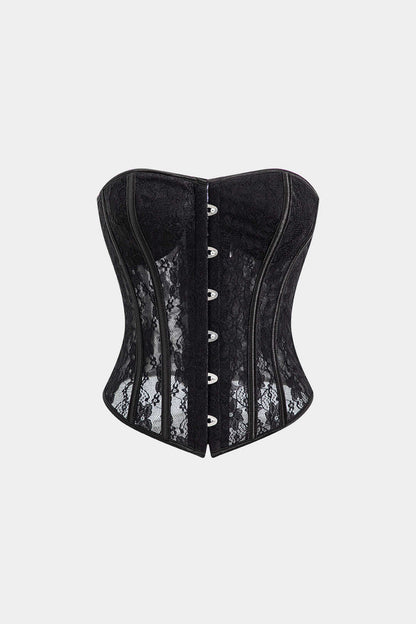 Lace Büstiyer Bağcıklı Korse Top
