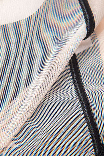 File Şeffaf Sırt Dekolteli Kolsuz Bodysuit