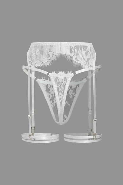 Dantel Şeffaf Jartiyer Takımı