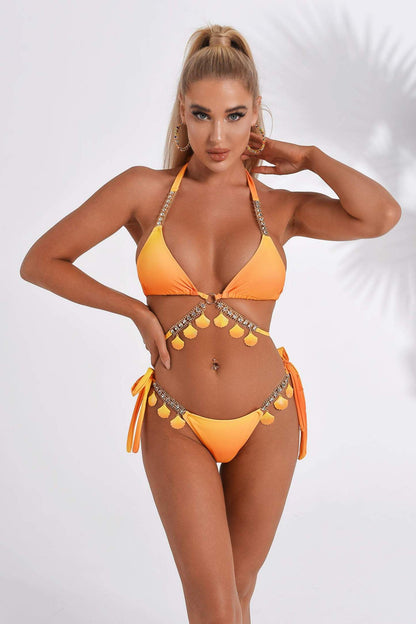 Portakal Rengi Lupita Kabuk Bikini